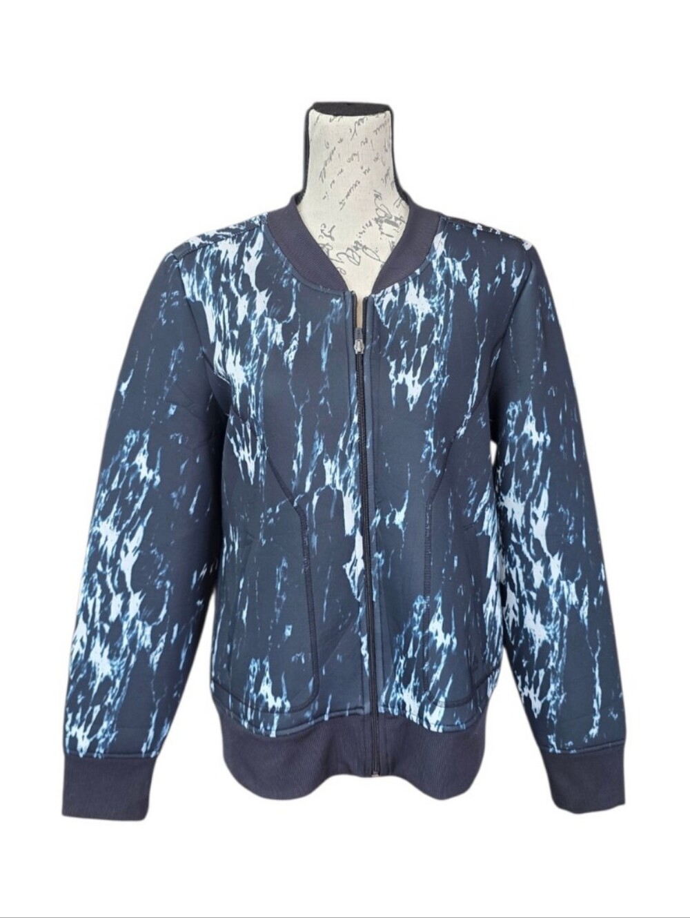 RBX Performance Blue White Marbled Scuba Bomber Javket XL